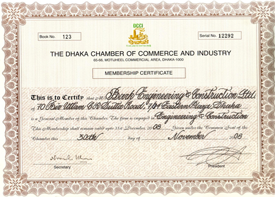 We are the Member of Dhaka Chamber Of Commerce